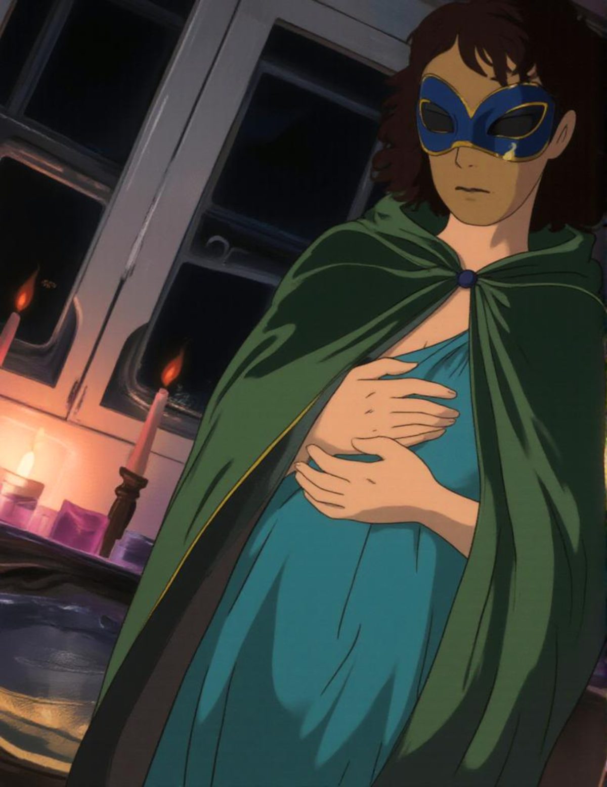 Me at costume party in masquerade.