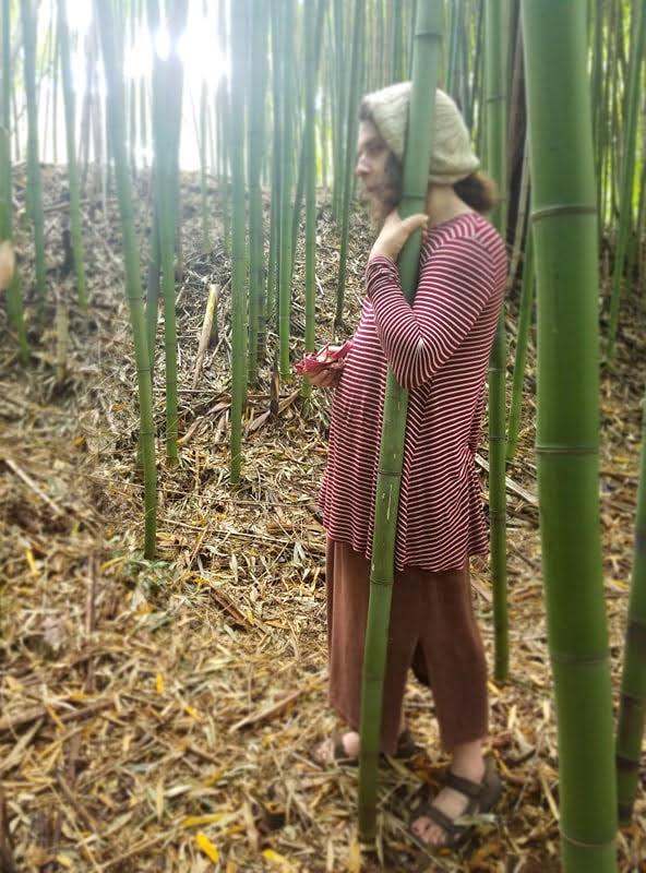 Bamboo forest, me frolicking.