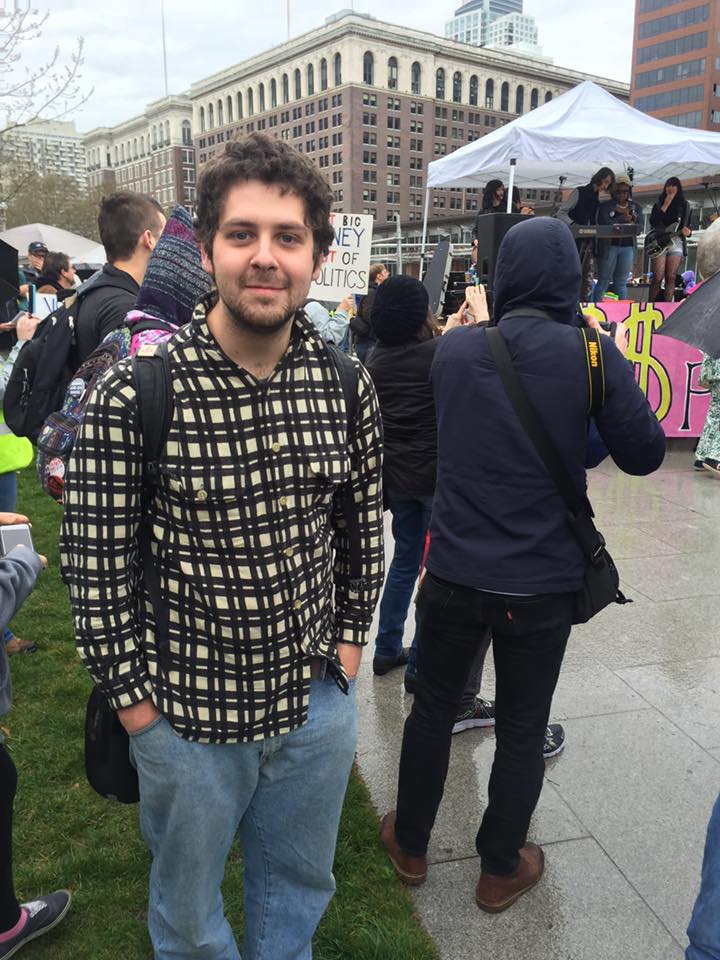me at starting rally for democracy spring march 2015.